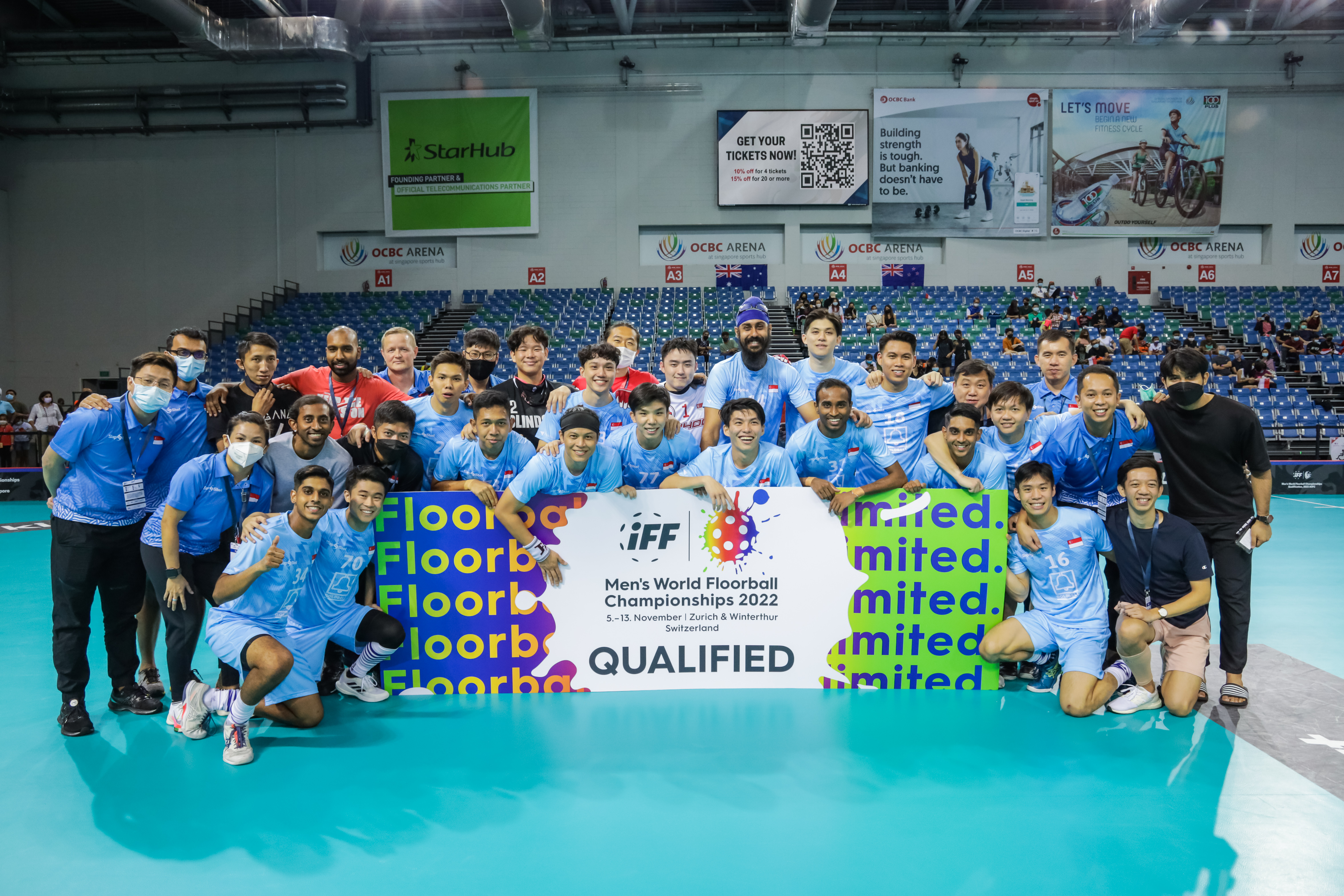 TeamSG defeats Korea to book a place in IFF Men's World Floorball Championships 2022!